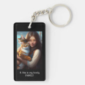 モータおもしろいーの猫パパ写真 キーホルダー (裏面)