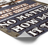 モータの都市の金属標識 ポスター (角)