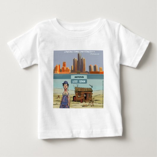 モータウン LessTown ジョーク ベビーTシャツ (正面)