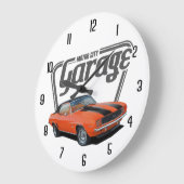 モータリングシティ ラージ壁時計 (傾斜)