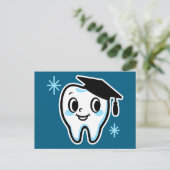 モータルボードを着た可愛い歯キャラクター シーズンポストカード (スタンド正面)