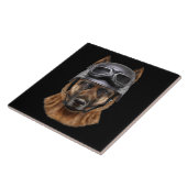 モーターのバイクもしくは自転車に乗る人用のドイツ羊飼い犬ヘルメットギフト タイル (側面)