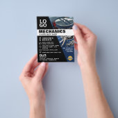 モーターエンジン、自動整備士および修理広告ズ チラシ (手)