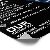 モーターエンジン、自動整備士および修理広告ズ ポスター (角)