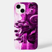 モーターカーピンクを運転するアパッチとジェロニモ Case-Mate iPhoneケース (裏面)