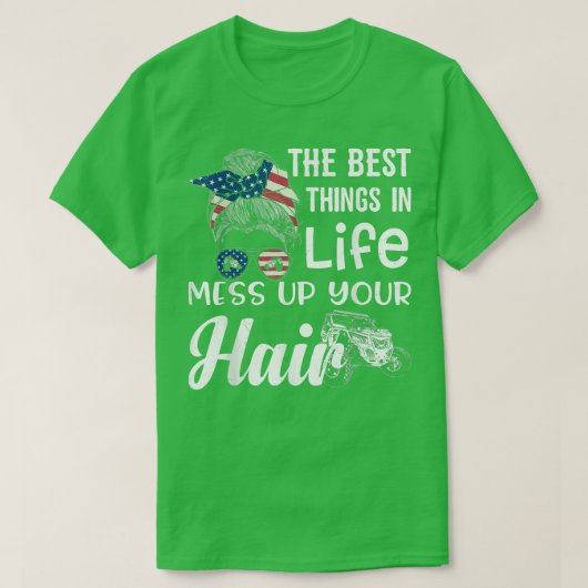 モータークロスライフクワッドバイクレースライフスタイルクワッドBi Tシャツ (デザイン正面)