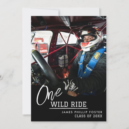 モータークロス卒業発表招待状 招待状 (正面)