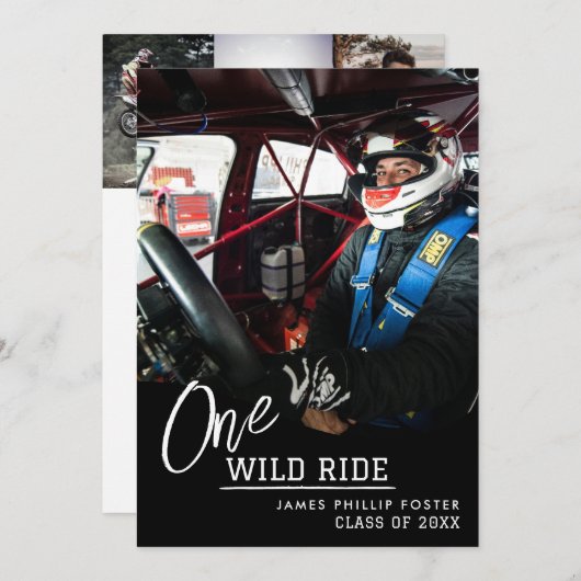 モータークロス卒業発表招待状 招待状 (正面/裏面)