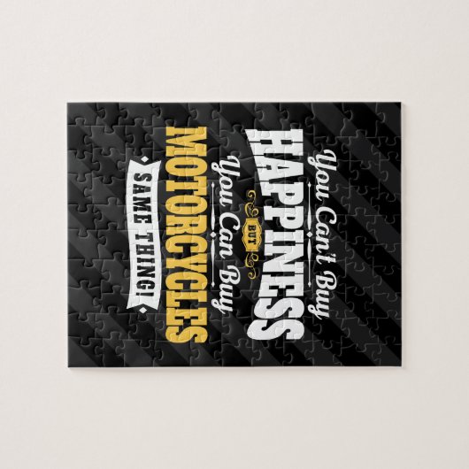 モーターサイクリストはMotorcyclを買うことができます幸福を買うことができません ジグソーパズル (横)