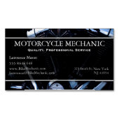 モーターサイクルエンジンの写真 – 磁気名刺 マグネット名刺 (正面)