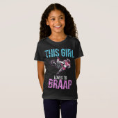 モーターサイクルガールズダートバイク女性元十字軍 Tシャツ (正面フル)