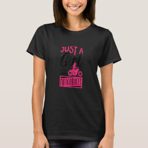 モーターサイクルグラフィック女性ガールズキッズモーターバイク84 Tシャツ