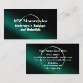 モーターサイクルサルベージとリビルド、エンボスルックリング 名刺 (正面/裏面)