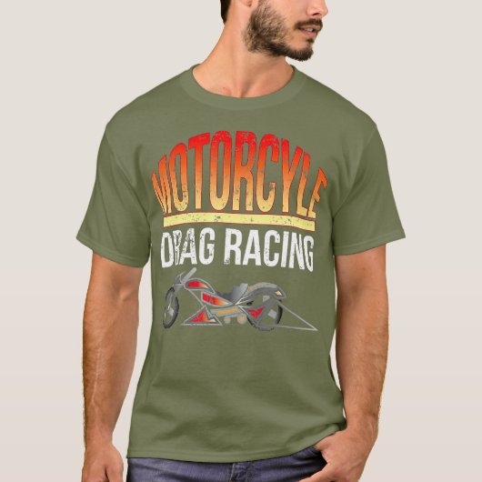 モーターサイクルドラッグレースTシャツドラグスターレース Tシャツ (正面)
