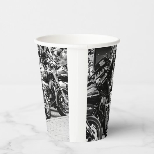 モーターサイクルバイクバイクもしくは自転車に乗る人ライドライダー 紙コップ (右)