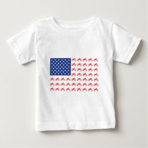 モーターサイクルフラグ – モトクロス ベビーTシャツ