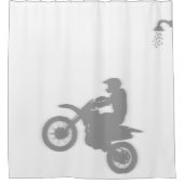 モーターサイクルモトクロスシャドウシルエット シャワーカーテン (正面)