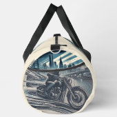 モーターサイクルモータークロスバイクもしくは自転車に乗る人ラージ ダッフルバッグ (右)