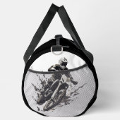 モーターサイクルモータークロスバイクもしくは自転車に乗る人ラージ ダッフルバッグ (右)