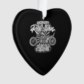 モーターサイクルレジェンドオンザハイウェイアートギフト オーナメント (正面)