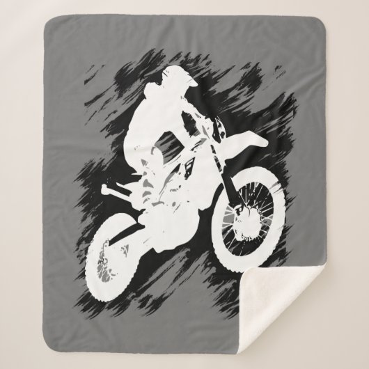 モーターサイクルレース競技モトクロスバイク シェルパブランケット (正面)