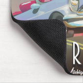 モーターシティデトロイトミシガン旅行ポスター。 マウスパッド (コーナー)