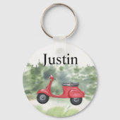 モータースクータパーソナライズされたーの水色 キーホルダー (正面)