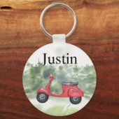 モータースクータパーソナライズされたーの水色 キーホルダー (正面)