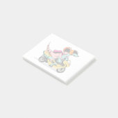 モータースクーターに乗って2人の漫画のラプター。 ポストイット (アングル)