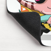 モータースクーターに乗って2人の漫画のラプター。 マウスパッド (コーナー)