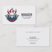 モータースポーツのカーレースのチームマネージャーの名刺 名刺 (正面/裏面)