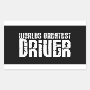 モータースポーツのレーサーの世界の最も素晴らしい運転者 長方形シール