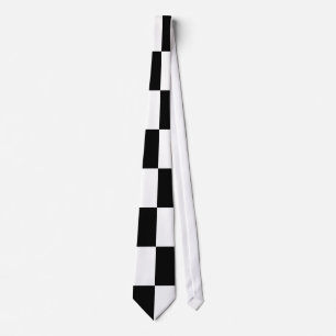 モータースポーツのChequeredチェック模様の旗 ネクタイ