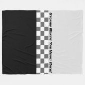 モータースポーツをテーマにしたデザイン フリースブランケット (正面(横))