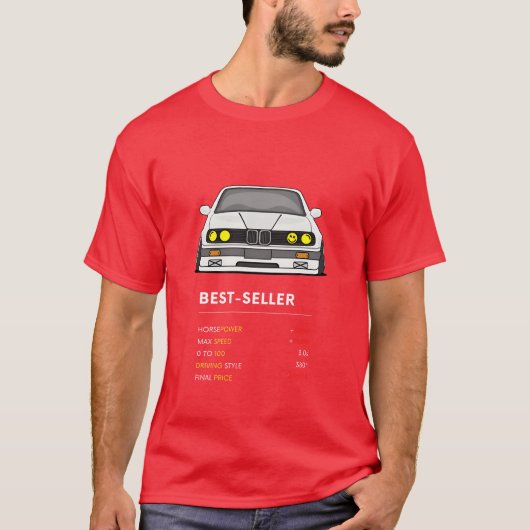 モータースポーツカー e30 ビンテージ tシャツ (正面)