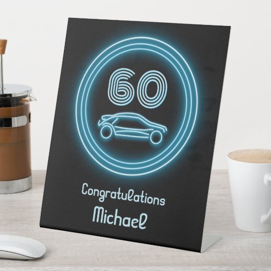 モータースポーツファーストカーテーマ – 任意の数男らし 台座サイン (インサイチュ)