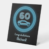 モータースポーツファーストカーテーマ – 任意の数男らし 台座サイン (正面)