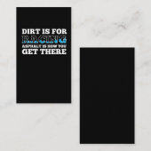 モータースポーツレーサーを運転するダートトラックレースカー 名刺 (正面/裏面)