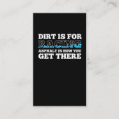 モータースポーツレーサーを運転するダートトラックレースカー 名刺 (正面)