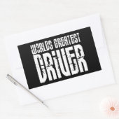 モータースポーツレーシングドライバー世界最高ドライバー 長方形シール (封筒)