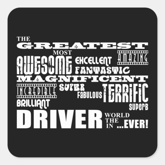 モータースポーツレーシングドライバー素晴らしドライバーワールド スクエアシール (正面)