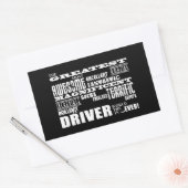 モータースポーツレーシングドライバー素晴らしドライバーワールド 長方形シール (封筒)
