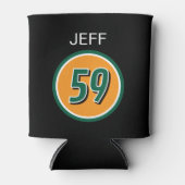 モータースポーツレースカー番号のロパーソナライズされたゴ 缶クーラー (正面)