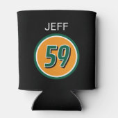 モータースポーツレースカー番号のロパーソナライズされたゴ 缶クーラー (裏面)