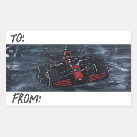 モータースポーツレーベルシール 長方形シール (正面)