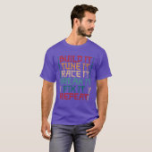 モータースポーツ カーライフ 自動車 ファミリー Tシャツ (正面フル)