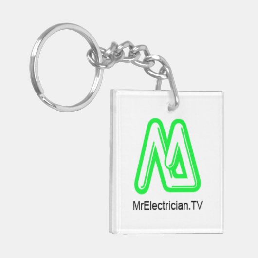 モーターダイアグラムを使用した電気技師キーチェーン キーホルダー (正面左)