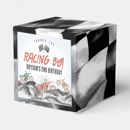 モーターダートバイクアドベンチャーアウトドアバースデーパーティー フェイバーボックス (裏面サイド)