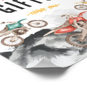 モーターダートバイクシャワーパーティーカードとギフトサイン ポスター (角)