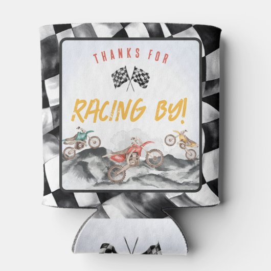 モーターダートバイクバースデーパーティークーラーボックスのお気に入り 缶クーラー (裏面)